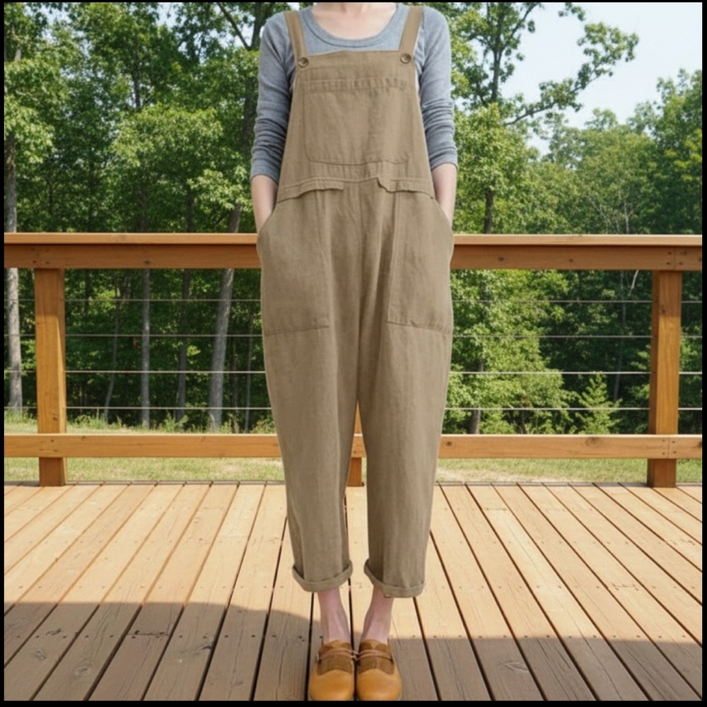 Stylish Tan Women's Jumpsuit